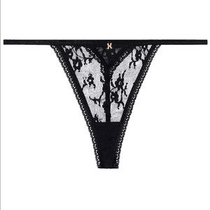 Savage Dotted Mesh Thong